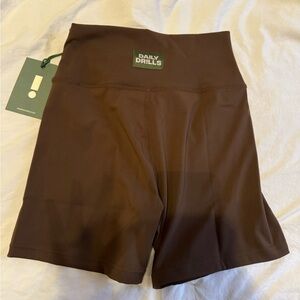 Daily drills brown biker shorts!